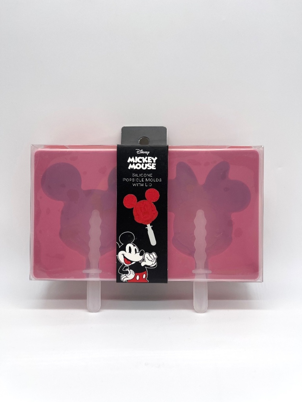 Disney Mickey & Minnie Mouse Silicone Popsicle Mold Ice Pop Maker New with Lid